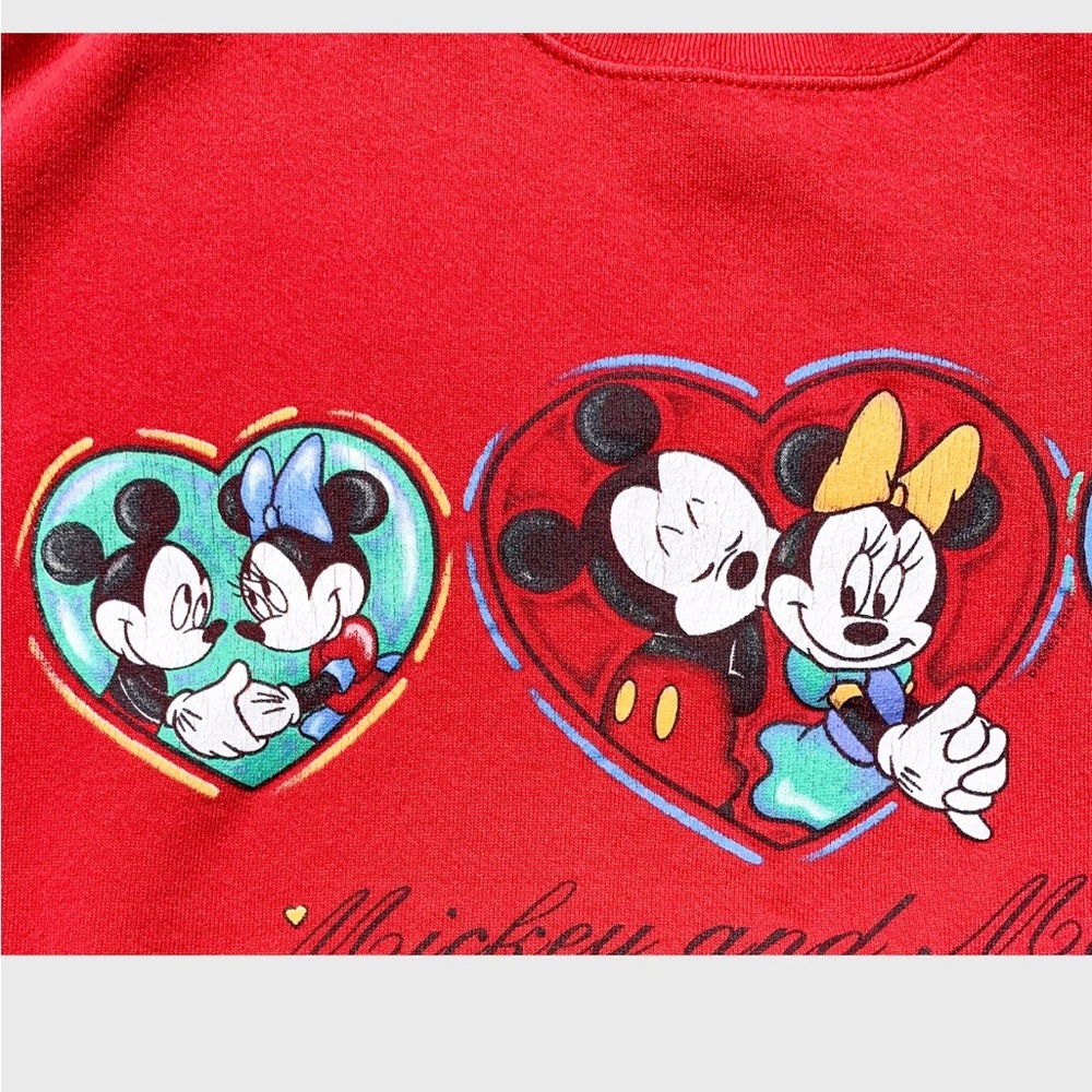 Mickey Loves Minnie 1990s Disney Mickey Unlimited Sweatshirt Men's Size (XL) - Picture 5 of 11